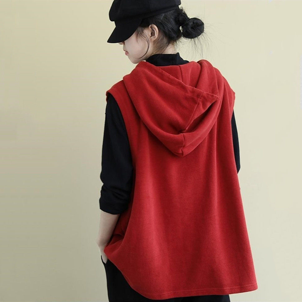 Spring Women's Sleeveless Hooded Tank Top Vest