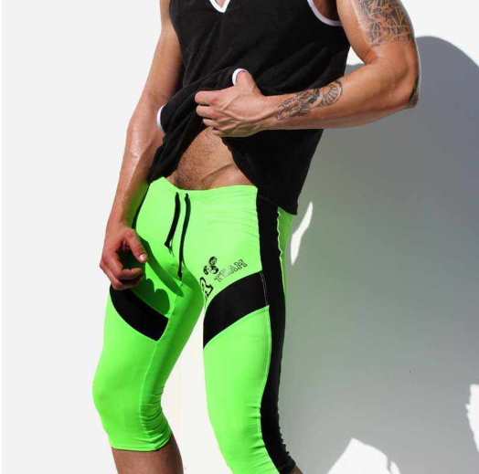 Men's 3/4 Compression Fitness Tights