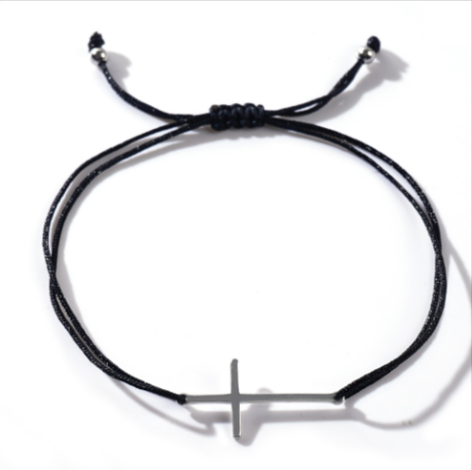 Minimalist Cross Cord Bracelet