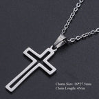 Titanium Steel Cross Necklace | Christian Jewelry
