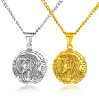 Titanium Steel Jesus Ecce Homo Pendant Necklace