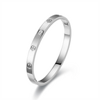 Stainless Steel Screw-Motif Cross Bangle