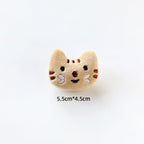 Plush Cat Face Brooch