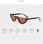 Half-Frame Cat-Eye Sunglasses
