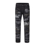 God Cow Embroidered Patch on Destruction Jeans