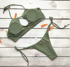 Cutout Halter Bikini Set