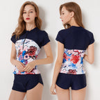 Floral Tankini with Boyshorts Swimsuit Set