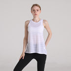 Summer Hollow Back Women's Yoga Tank Top (Two Wear)