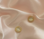 Vintage Cat's Eye Stone Elegant Earrings/Clips