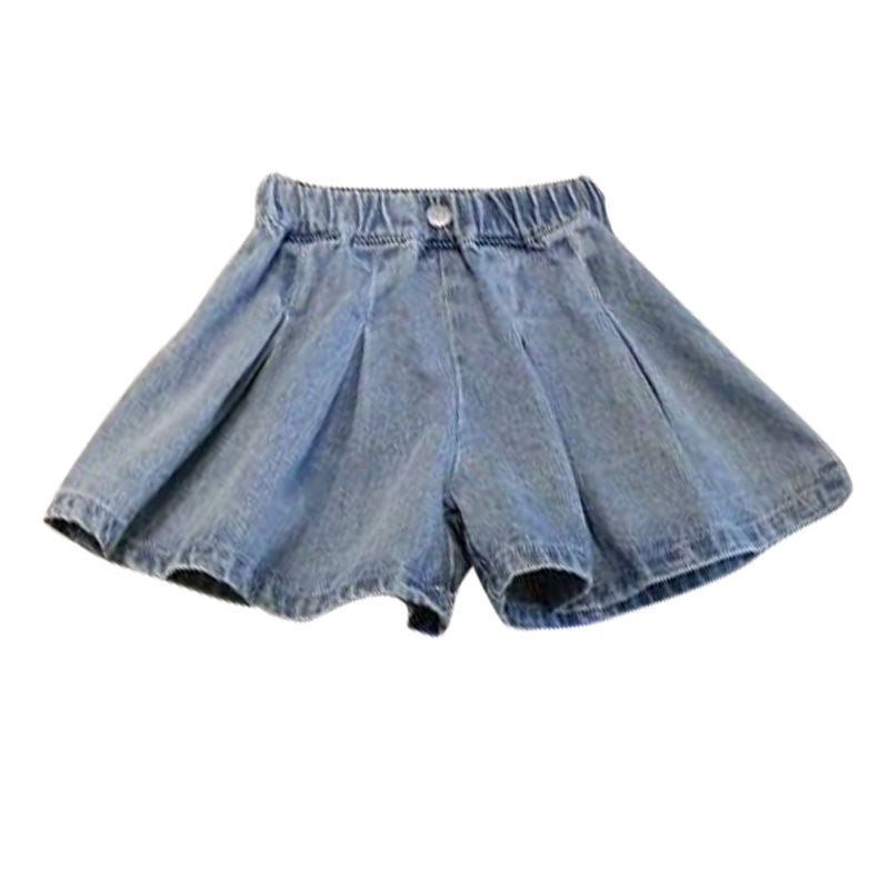 Girls' Pleated Summer Shorts for Ages 7 and Up