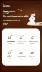 Rechargeable Easter Bunny Nightlight - Kids LED Lamp