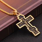 Orthodox Crucifix Cross Pendant Necklace - Christian Jewelry