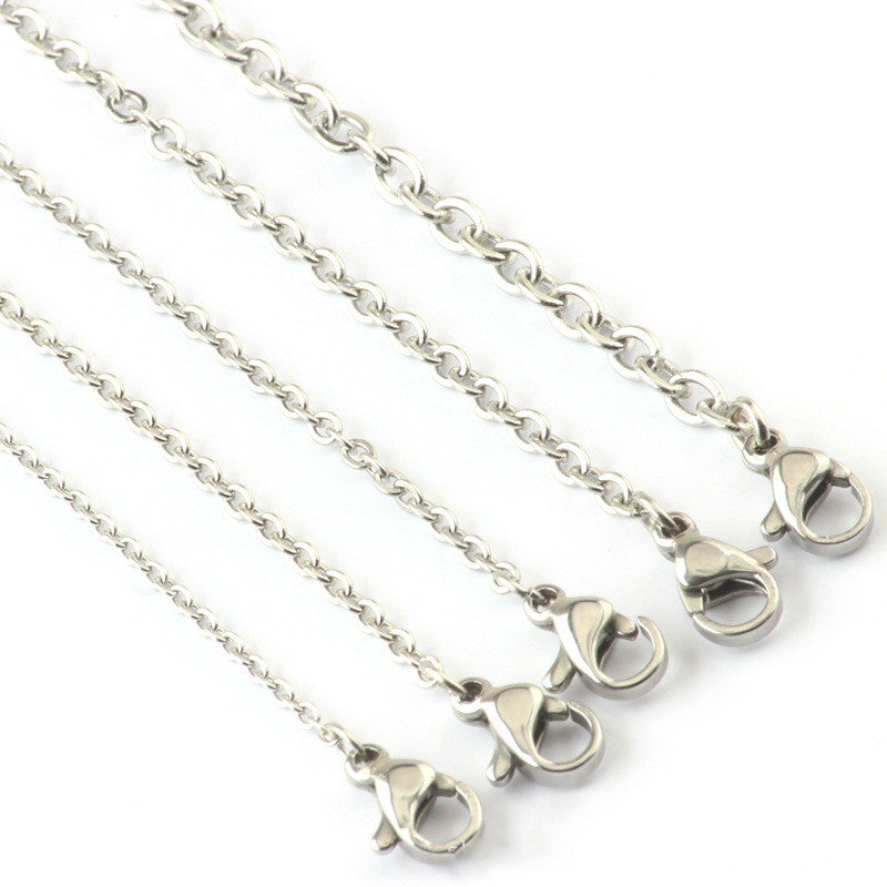 304 316 Stainless Steel Cross Welded Chain Necklace