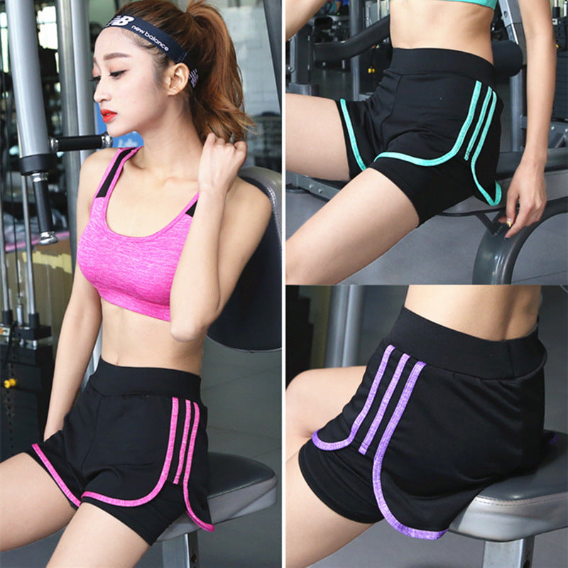 Plus Size Women's Running Gym Shorts with Inner Lining