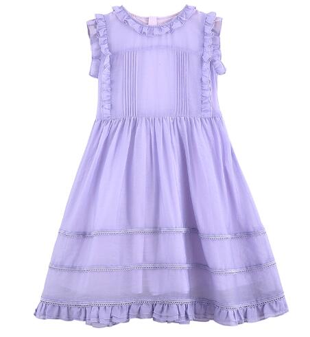 Mitsuba Solid Color Pleated Dress with Spaghetti Straps