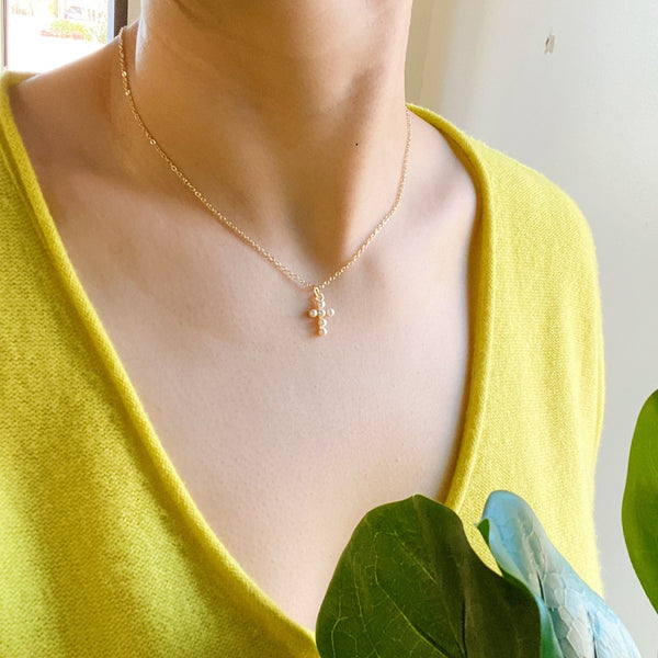 Shell Pearl Cross Necklace | Christian Jewelry