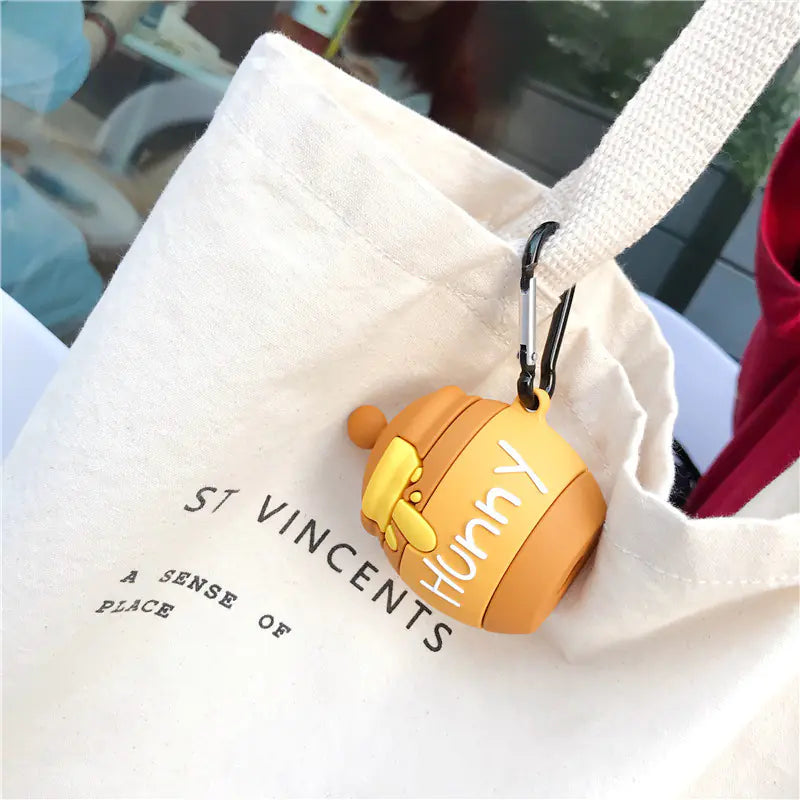 Cute Winnie Pooh Honey Pot AirPods Silicone Case | Accessory