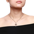 Stainless Steel Couple Cross Pendant Necklace