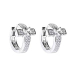 Men's Cross Zircon Hip Hop Huggie Earrings
