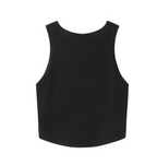 Pink Cotton Sleeveless Tank Top with Letter Print