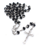 Beaded Crucifix Rosary Necklace