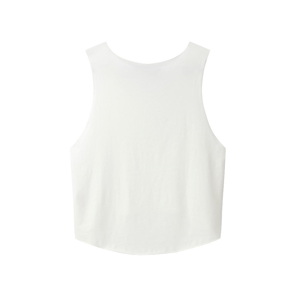 Killin' It Oversized Letter Print Black & White Tank Top