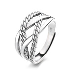 Twist Shape Line Cross Ring - Trendy Forefinger Accessory