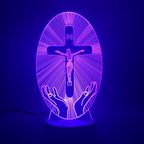 3D Acryl Jesus Kreuz Nachtlicht