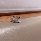 Light Luxury Small Zircon Cross Ring for Women
