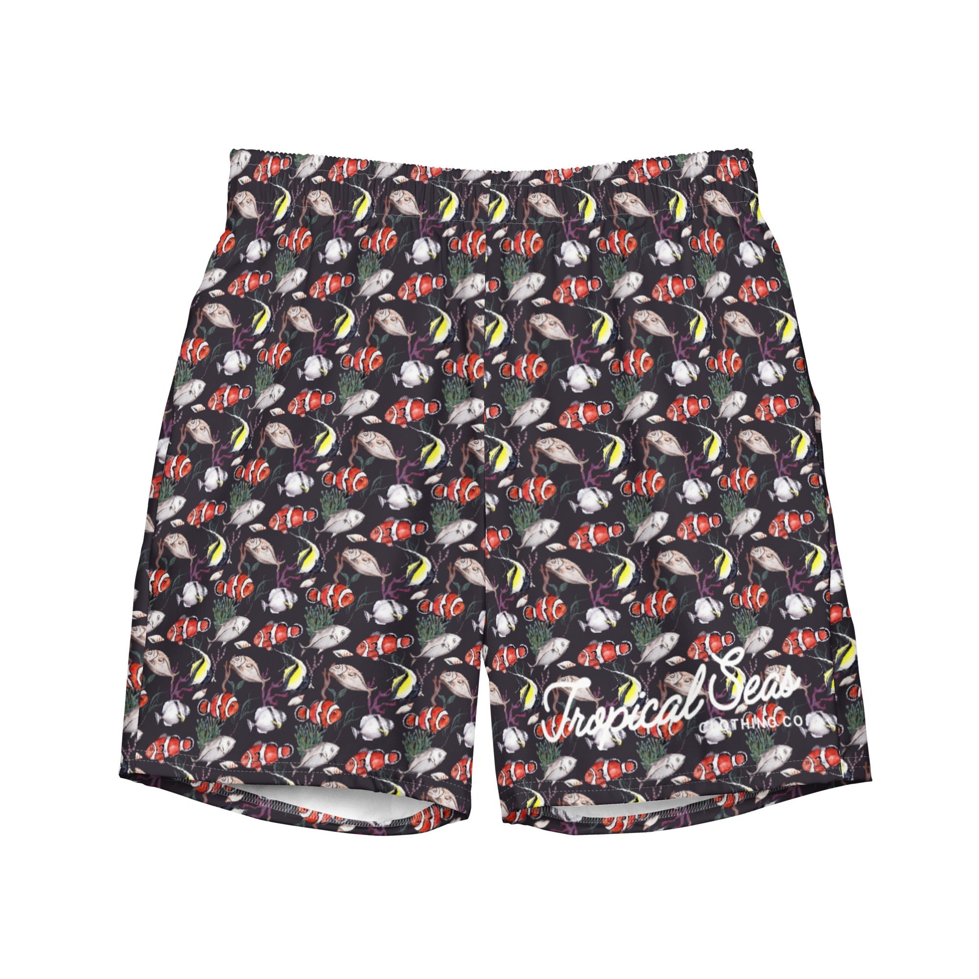 Men's Tropical Reef Print Swim Trunks
