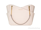Michael Kors Jet Set Large Powder Blush X Cross Chain Shoulder Tote Handbag