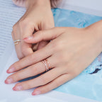 Fashionable Adjustable Cross Double-layer Ring for Women