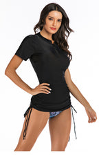 Women's Zip-Front Rash Guard Swim Set