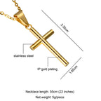 Stainless Steel Christian Cross Necklace Pendant