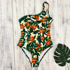 Tropical Floral One-Shoulder One-Piece Swimsuit