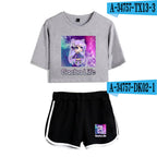 Gacha Life Women's Crop Top and Shorts Set (2D Custom)