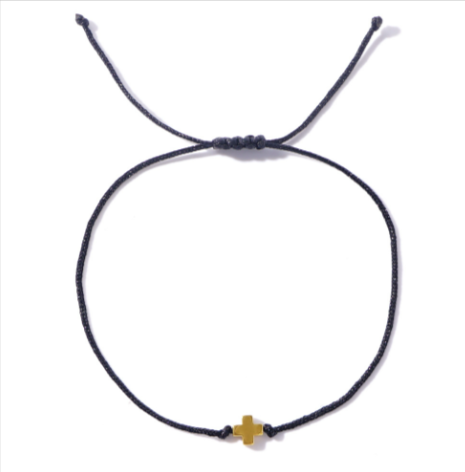 Minimalist Cross Cord Bracelet