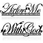 "With God All Things Are Possible" Metal Wall Sign | Christian Home Decor