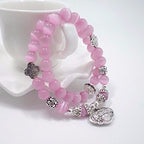 Handmade Cat's Eye Stone Beaded Bracelet