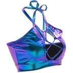 Sexy Nightclub Spaghetti Strap Top for Performances