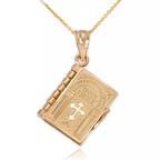 Holy Bible Book Pendant Necklace | Christian Jewelry