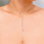 Cross Y-Drop Lariat Necklace