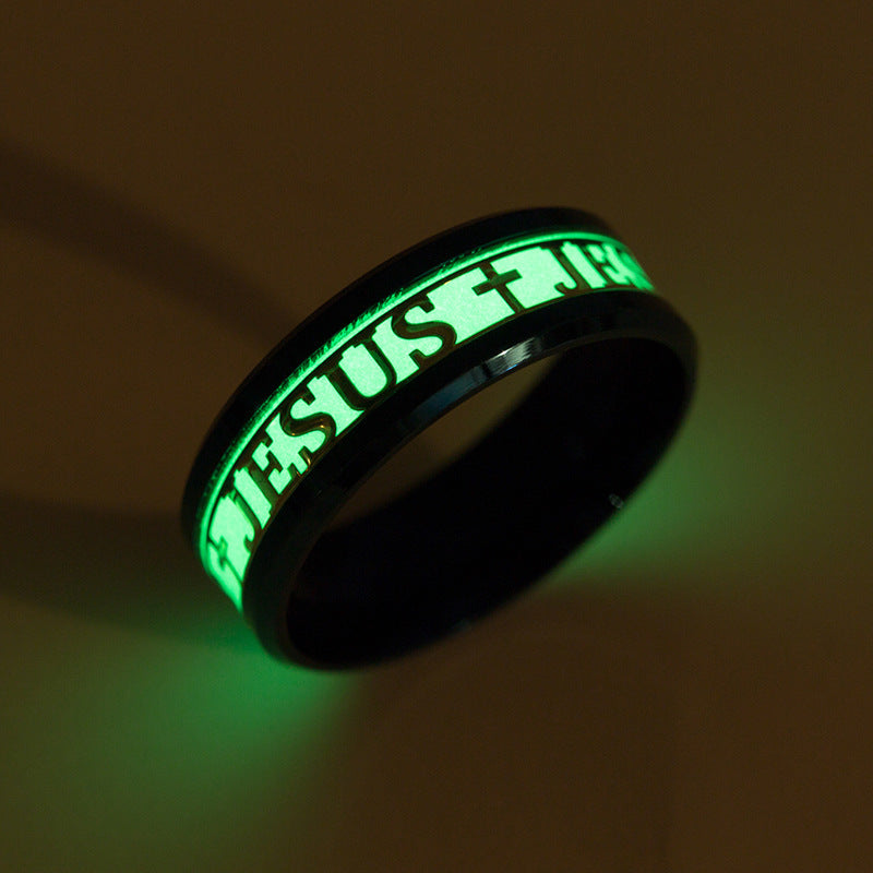 Jesus Kreuz Ring - Christlicher Glaubensring
