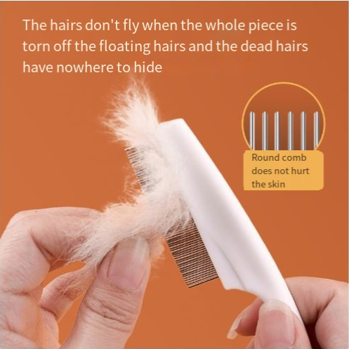Stainless Steel Pet Grooming Comb for Dogs & Cats, Dense Fine-Tooth Flea & Shedding Comb with Rounded Skin-Safe Pins