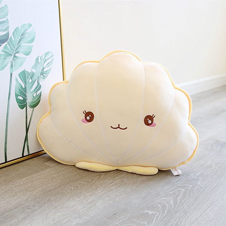 Cute Cartoon Shell Pillow - Plush Throw Pillow for Naps