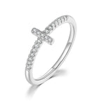 Cross Micro Set Zircon Ring