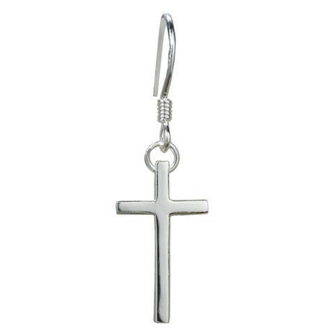 Stylish Stainless Steel Couple Cross Tassel Earrings