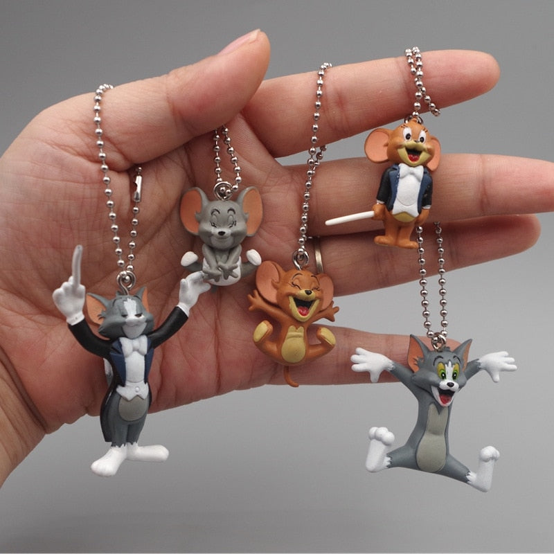Set of 5 Musician Tom and Jerry Keychain Figures | Accessory