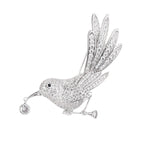 Zircon Hummingbird Bird Brooch Pin