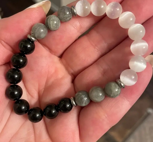 Cat Eye and Map Stone Beaded Bracelet